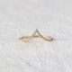 14k Gold Diamond Chevron Crown Band, Stackable Matching Band, Minimalist Wedding Band, V Shape Ring, Perfect Gift For Her