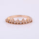 SI Clarity Diamond Crown Ring, 14k Rose Gold, Clover Diamond Band Fine Jewelry