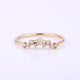 Solid 14k Yellow Gold, Diamond Uneven Crown Ring, Fine Jewelry For Women's Gift