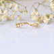 Graduation Diamond Cuff Ring in Solid 14k Yellow Gold Birthday Gift jewelry