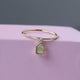 Colorful Opal Geometry Ring, Solitaire Band,Solid 14k Yellow Gold Birthday Gift Jewelry
