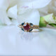 Martini Sapphire Engagement Wedding Ring Set