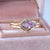 Kite Amethyst & Diamond Engagement Ring, Diamond Nesting Band, 14k Solid Gold Ring Set, Bridal Ring Set, Matching Band