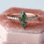 Marquise Moss Agate Engagement Ring, 14k Solid Gold Diamond Ring, Dainty Stackable Ring, Promise Ring