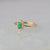 Natural Emerald & Diamond Wedding Ring, 14k Yellow Gold Hexagon Shape Halo Ring, Best Gift For Anniversary, Proposal Ring