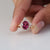 Pink Tourmaline Floral Ring, 14k Solid Gold Engagement Ring, Oval Tourmaline With Diamond Halo Ring, Promise Ring