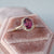 Pink Tourmaline Floral Ring, 14k Solid Gold Engagement Ring, Oval Tourmaline With Diamond Halo Ring, Promise Ring