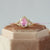 Pear Pink Sapphire Engagement Ring, 14k Solid Gold Split Band Ring, Diamond Studded Wedding Band Ring, Anniversary Ring