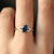 Oval Blue Sapphire Unique Engagement Ring, 14k Solid Gold Solitaire Ring, Teal Blue Sapphire Split Band Ring, Claw Set Ring, Fine Jewelry