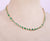 Emerald Bezel Set Tennis Necklace, Graduation Station Necklace, Green Gemstone Minimalist Necklace, Layering Proposal Necklace, May Birthstone Necklace