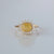 Unheated Yellow Sapphire & Diamond Halo Engagement Ring, 14k Solid Gold Bridal Ring, September Birthstone Ring, Perfect Gift for Her