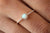 Opal Heart Ring, 14k Yellow Gold Diamond Halo Ring, Proposal Ring, Dainty Stackable Ring, Love Ring