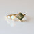 Moss Agate, Opal & Diamond Unique Ring In 14k Solid Gold, Princess Moss Agate Ring, Engagement Ring, Women's Jewelry,