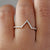 14k Gold Diamond Chevron Crown Band, Stackable Matching Band, Minimalist Wedding Band, V Shape Ring, Perfect Gift For Her