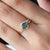 Kite Moss Agate & Diamond Engagement Ring, Diamond Nesting Band, 14k Solid Gold Ring Set, Bridal Ring Set, Matching Band