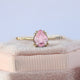 14k Solid Gold Pink Sapphire Engagement Ring, Dainty Stackable Ring, Sapphire & Diamond Ring, Women Jewelry