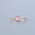 14k Solid Gold Pink Sapphire Engagement Ring, Dainty Stackable Ring, Sapphire & Diamond Ring, Women Jewelry