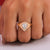 14k Solid Gold & Diamond Halo Ring, Diamond Wedding Ring, Statement Engagement Ring, Pear Shape Diamond Ring, Anniversary Ring, Proposal Ring For Her, Bridal Jewelry