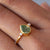 Moss Agate & Diamond Ring, 14k Solid Yellow Gold Stackable Ring, Unique Engagement Ring, Promise Ring