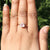 Genuine Trillion Moonstone Ring, 14k Rose Gold 3 Prong Solitaire Band Fine jewelry