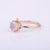 Genuine Trillion Moonstone Ring, 14k Rose Gold 3 Prong Solitaire Band Fine jewelry