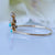 Solid 14k Yellow Gold Taper Baguette Diamond Wedding Ring, Turquoise Crown Petite jewelry