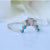 Solid 14k Yellow Gold Taper Baguette Diamond Wedding Ring, Turquoise Crown Petite jewelry