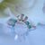 Solid 14k Yellow Gold Taper Baguette Diamond Wedding Ring, Turquoise Crown Petite jewelry