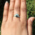 Glamora Crown ring, Blue Sapphire, Turquoise studded in Solid 14k Rose Gold