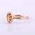 Gorgeous Orange Sapphire Diamond Uneven Ring, 14k Yellow Gold Gift Jewelry