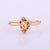 Gorgeous Orange Sapphire Diamond Uneven Ring, 14k Yellow Gold Gift Jewelry