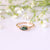 Teal Sapphire Marquise Milgrain Ring ,14k Rose Gold Horizontal Solitaire Band Jewelry