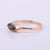 Teal Sapphire Marquise Milgrain Ring ,14k Rose Gold Horizontal Solitaire Band Jewelry