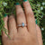 Natural Marquise Teal Sapphire Gemstone Ring, Solid 14k Rose Gold 3 Ring Band Set Jewelry