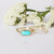 Genuine Turquoise Hexagon Band Ring 14k Yellow Gold Diamond Crown Jewelry