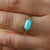 Genuine Turquoise Hexagon Ring, Solitaire Ring, 14k Yellow Gold, Petite Jewelry