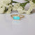 Genuine Turquoise Hexagon Ring, Solitaire Ring, 14k Yellow Gold, Petite Jewelry