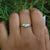 Kite Turquoise Wedding Ring, Solid 14k Yellow Gold, SI Clarity Diamond Jewelry