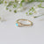 Kite Turquoise Wedding Ring, Solid 14k Yellow Gold, SI Clarity Diamond Jewelry