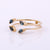 Natural Teal Blue Sapphire Marquise Band Wedding Ring 14k Yellow Gold Jewelry