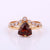 Natural Trillion Garnet Wedding Ring, SI Clarity Diamond Curve jewelry For Women