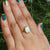 Genuine Opal Rectangle Ring, Blue Sapphire & Emerald Ring 14k Solid Yellow Gold jewelry For Gift