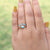 Solid 14k Yellow Gold, Natural Turquoise Diamond Ring, Marquise Crown band Jewelry