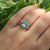 Solid 14k Yellow Gold, Natural Turquoise Diamond Ring, Marquise Crown band Jewelry