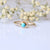 Natural Sleeping Beauty Arizona Turquoise Ring Diamond Half Crown Jewelry For Gift