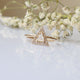 14k Solid Yellow Gold Triangle Moonstone Engagement Ring Diamond Fine Jewelry