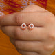 Natural Orange Sapphire Earrings, SI Clarity Diamond Petite Jewelry For Gift