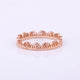 Milgrain Crown Eternity Band Ring,14k Rose gold Dainty Ring, Plain Gold Jewelry For Women