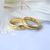 14k Solid Yellow Gold Band Ring, Plain Leaf Design Wedding Band Jewelry For Women