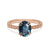 Gorgeous Oval Blue Sapphire Diamond Half Eternity Ring in 14k Yellow Gold jewelry